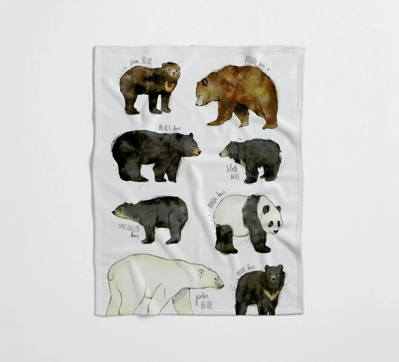 Bears fleece blanket by Amy Hamilton