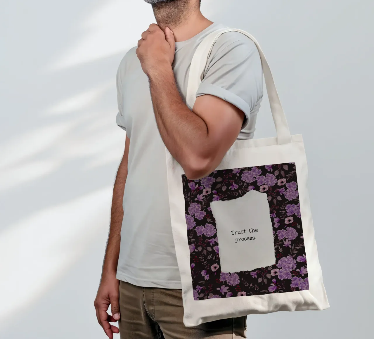 Trust the process borsa in juta da anisillustration
