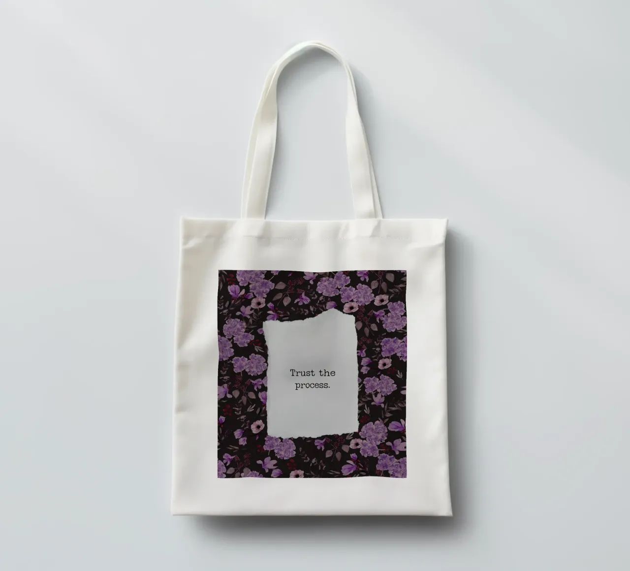Trust the process borsa in juta da anisillustration