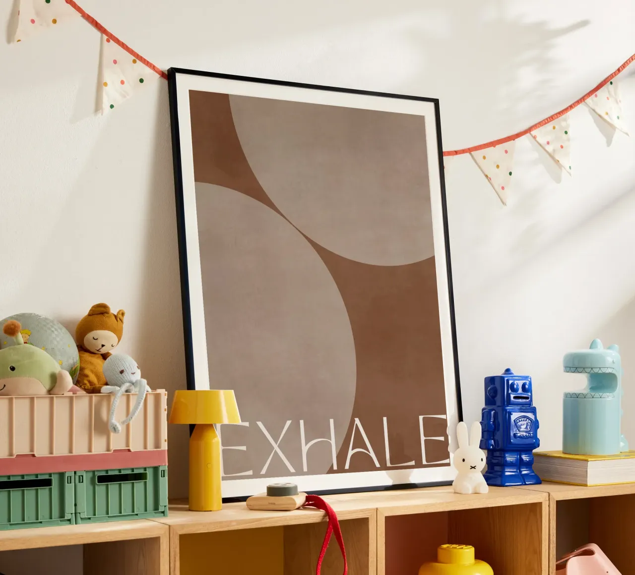 Exhale (Version 2) poster con telaio in alluminio da treechild