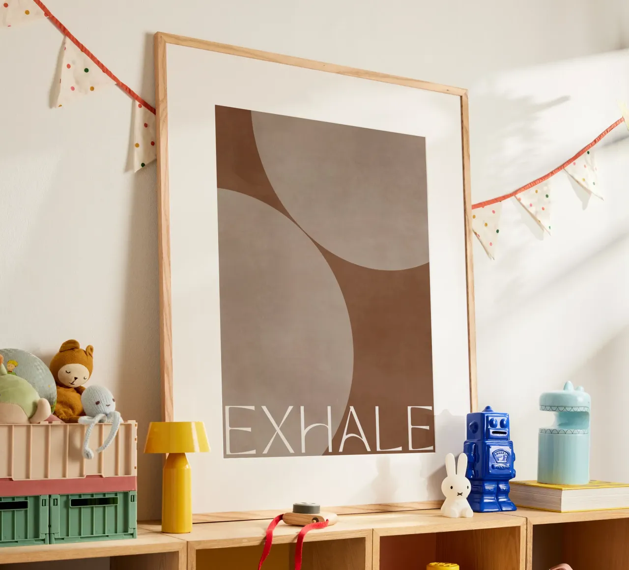 Exhale (Version 2) poster con telaio in alluminio da treechild