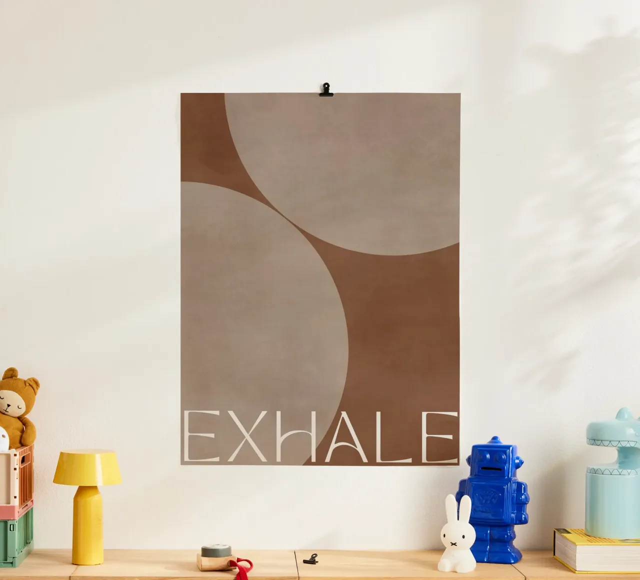 Exhale (Version 2) poster con telaio in alluminio da treechild
