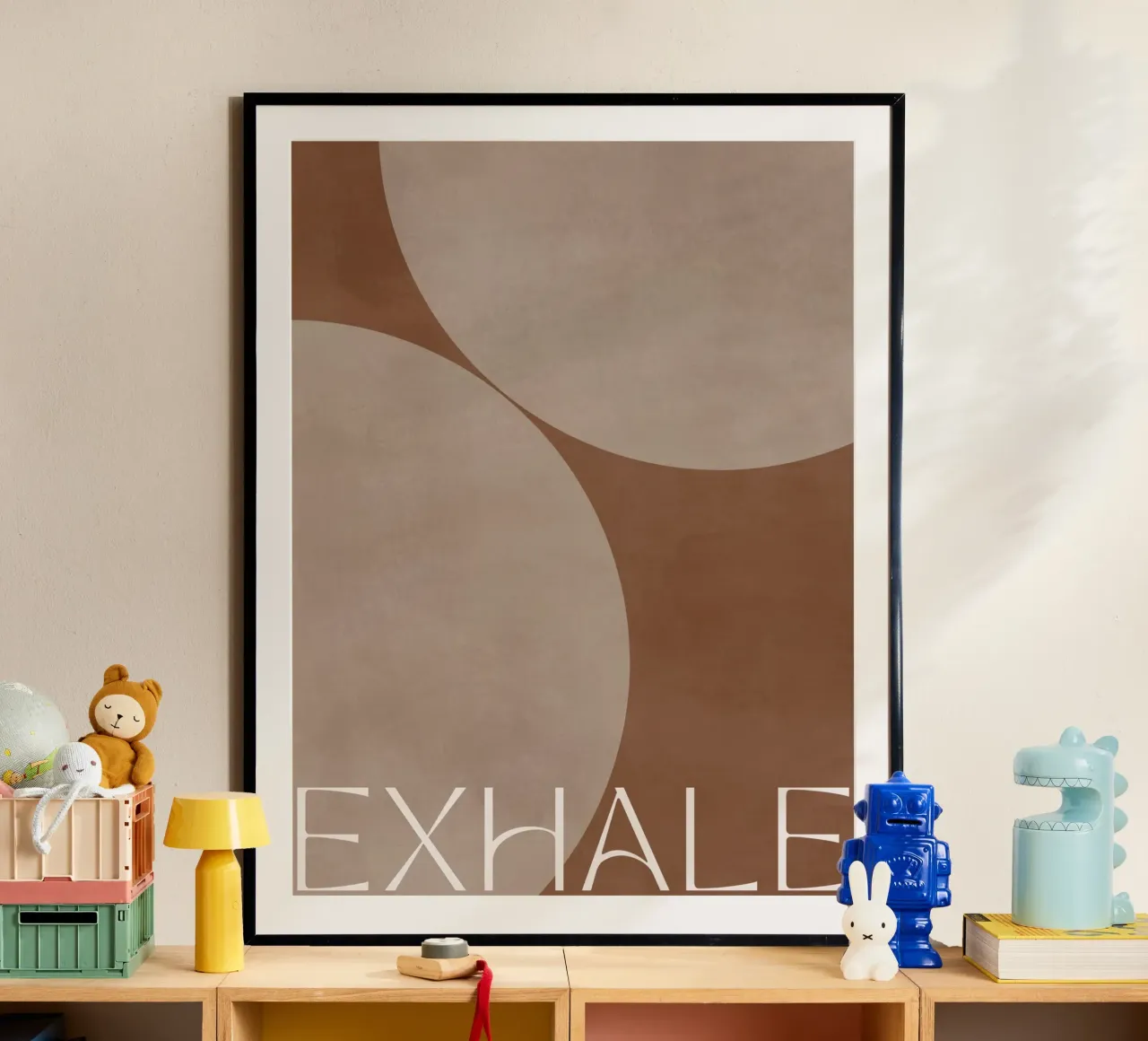 Exhale (Version 2) poster con telaio in alluminio da treechild