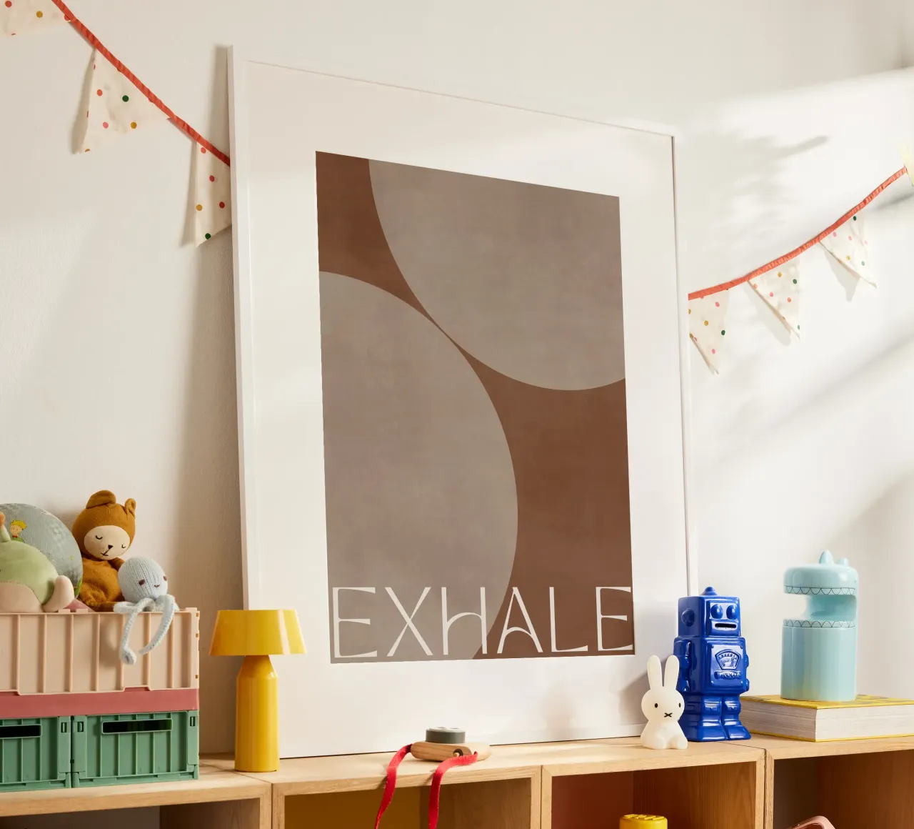 Exhale (Version 2) poster con telaio in alluminio da treechild