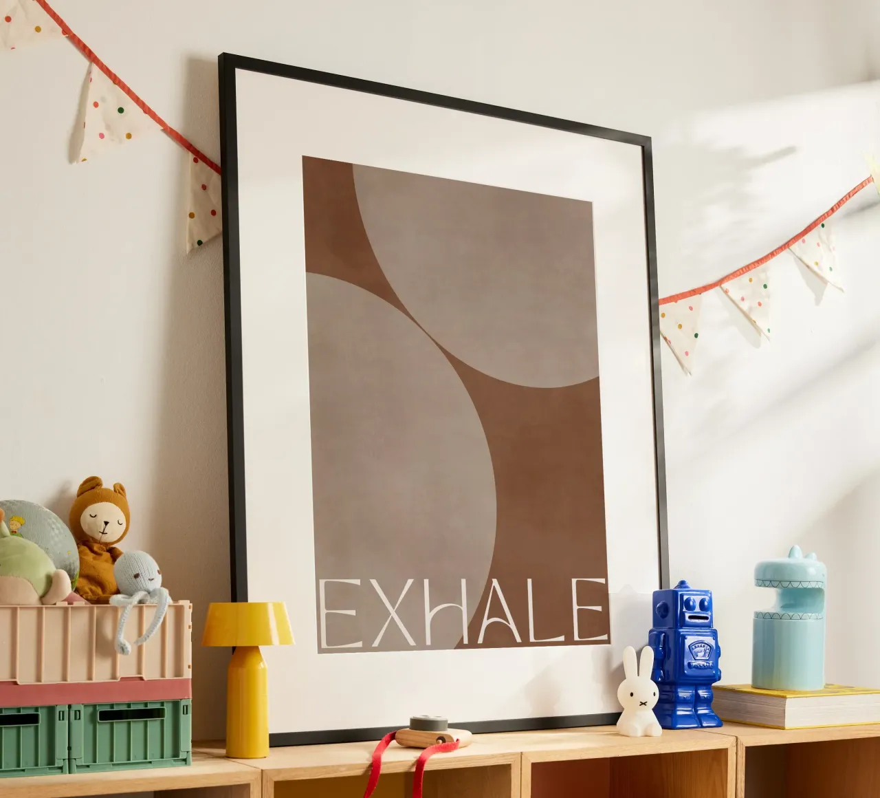 Exhale (Version 2) poster con telaio in alluminio da treechild