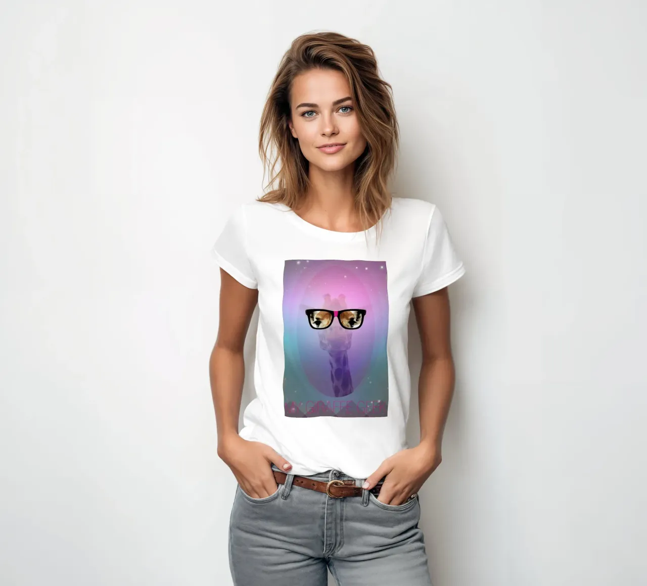 My Giraffe Geek t-shirt da donna da AS Art
