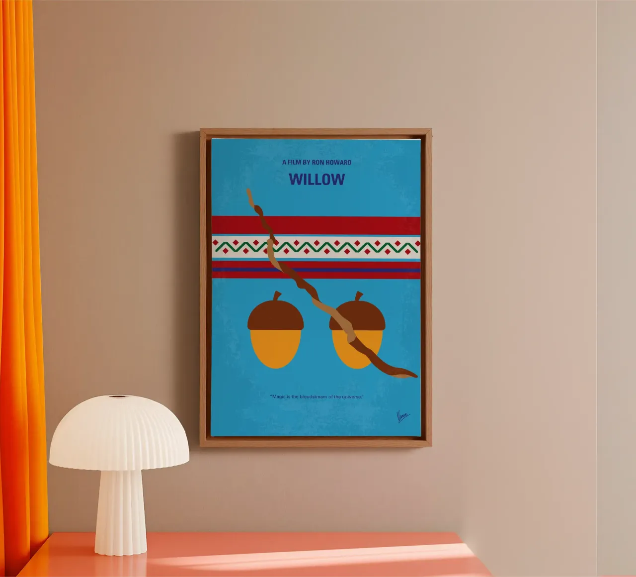 No1211 My Willow minimal movie poster tela con Cornice a cassetta da Chungkong