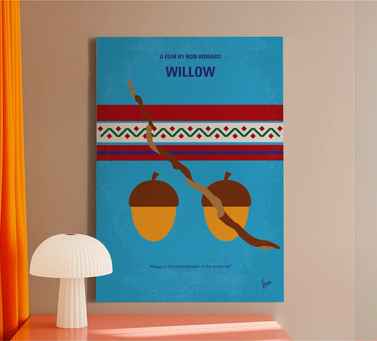 No1211 My Willow minimal movie poster tela con Cornice a cassetta da Chungkong