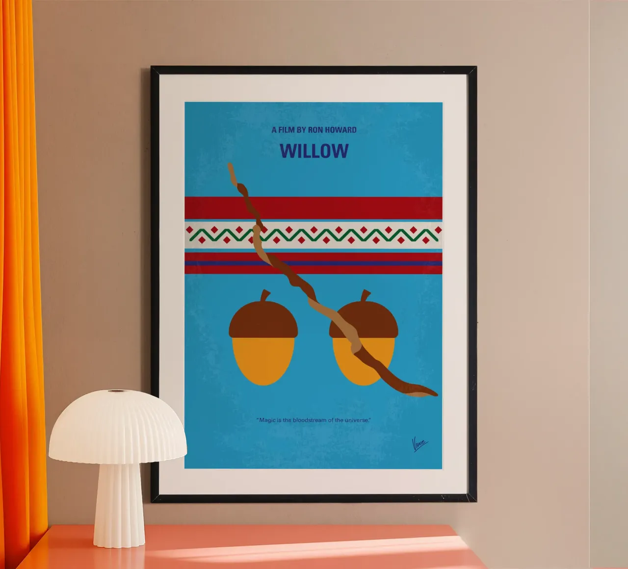 No1211 My Willow minimal movie poster carta hahnemühle da Chungkong