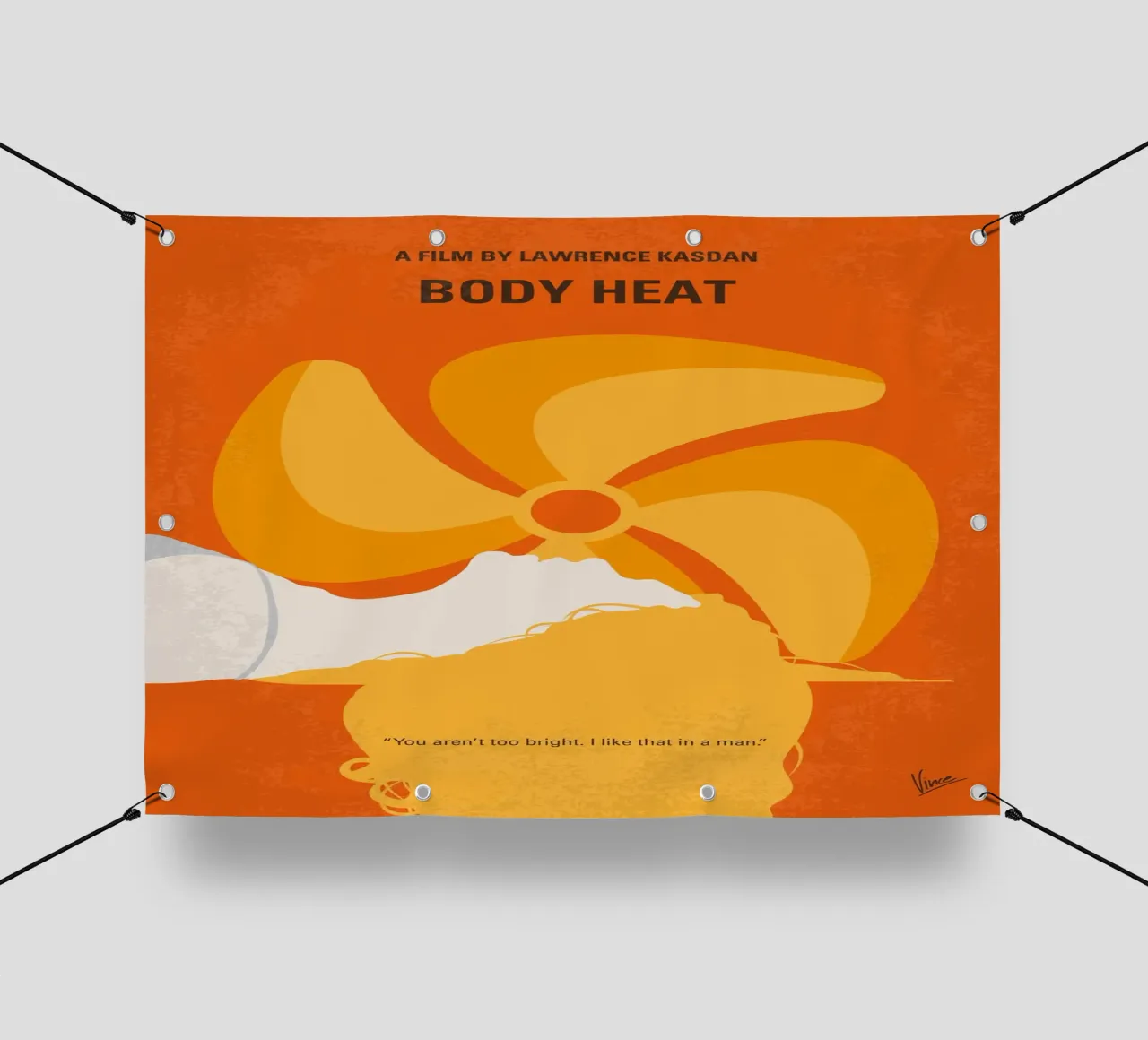 No1213 My Body Heat minimal movie poster pvc cover by Chungkong