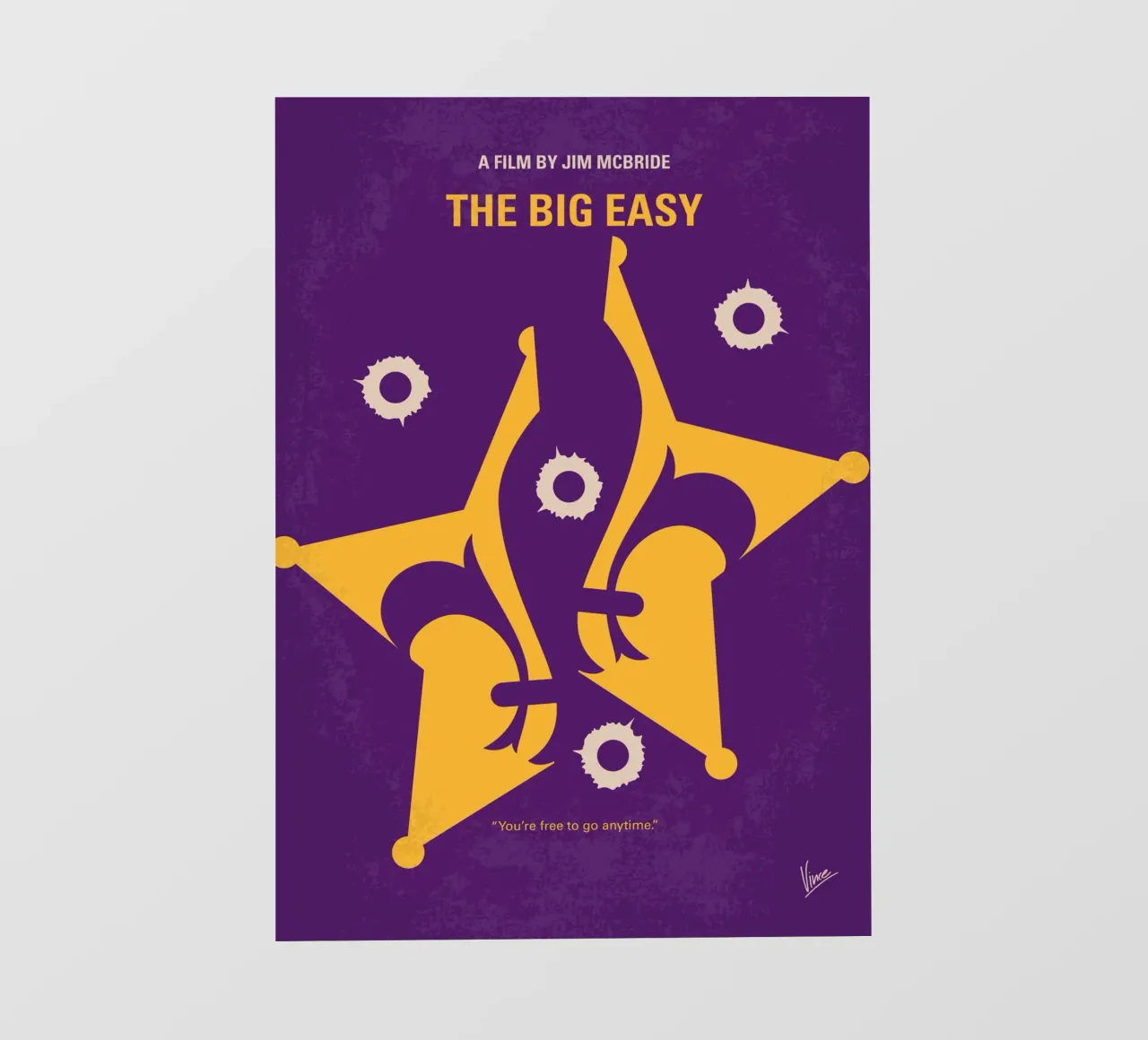 No1215 My The Big Easy minimal movie poster telo in pvc da Chungkong