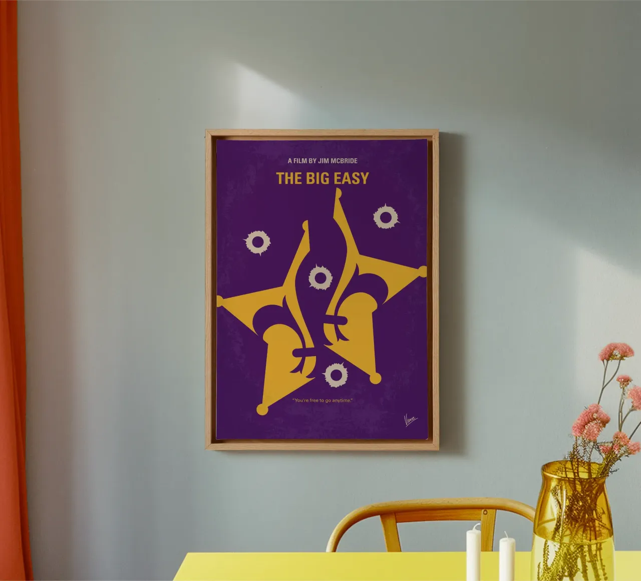 No1215 My The Big Easy minimal movie poster tela con Cornice a cassetta da Chungkong