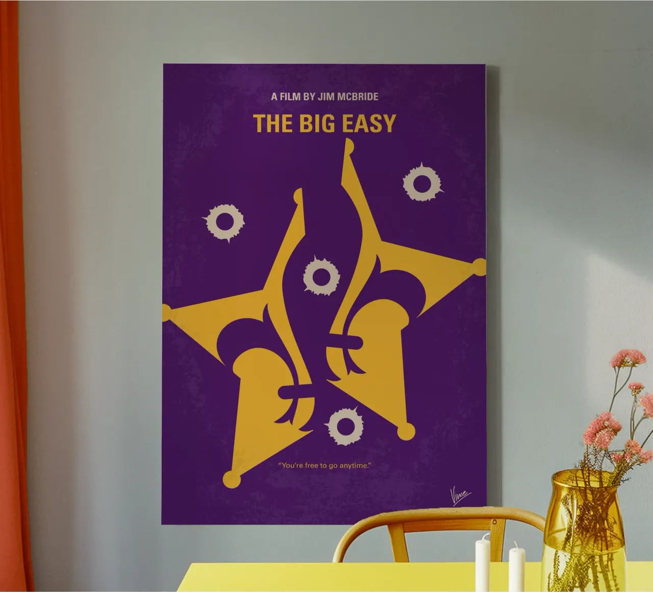No1215 My The Big Easy minimal movie poster tela con Cornice a cassetta da Chungkong