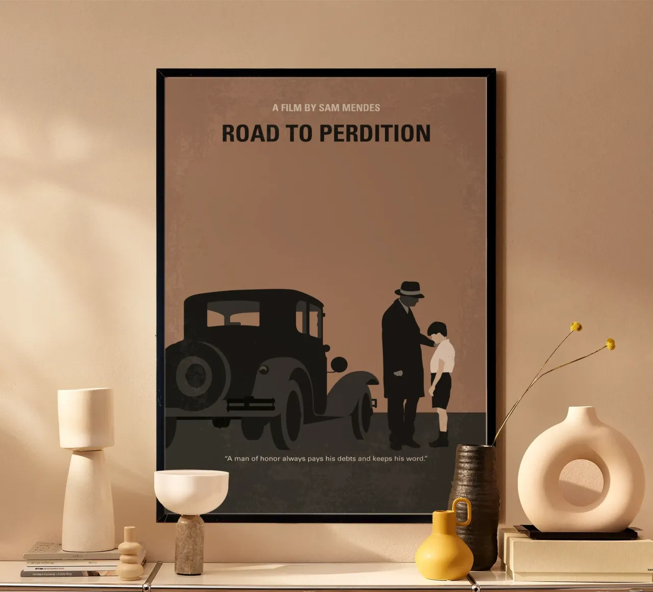 No1219 My Road to Perdition minimal movie poster poster con telaio in plastica da Chungkong