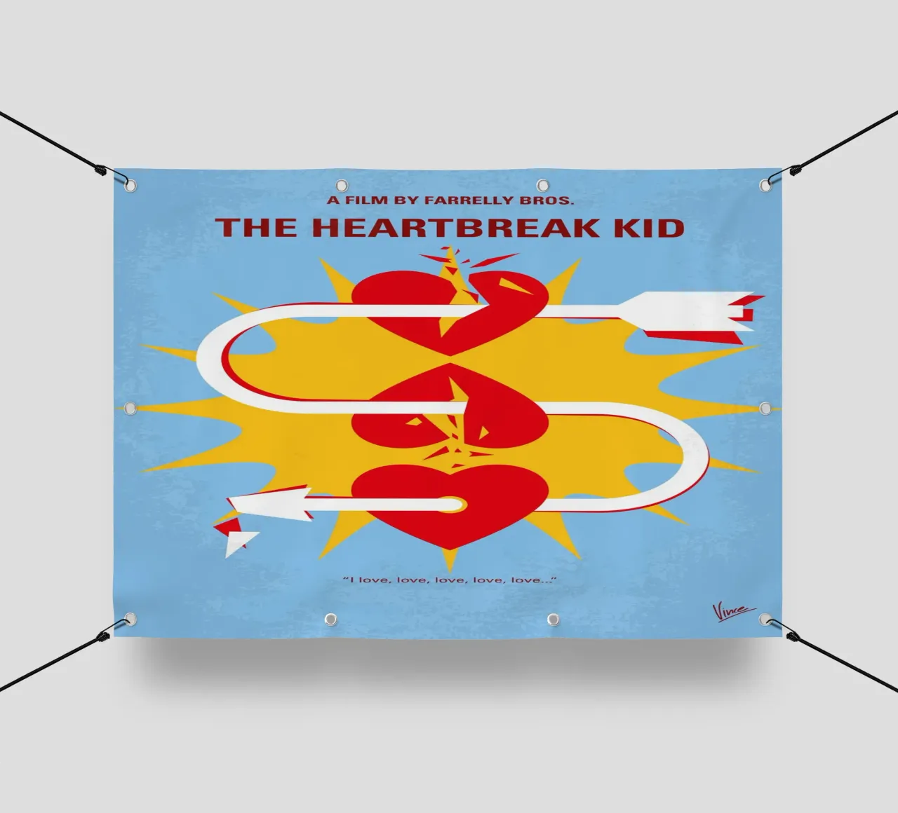 No1220 My The Heartbreak Kid minimal movie poster telo in pvc da Chungkong