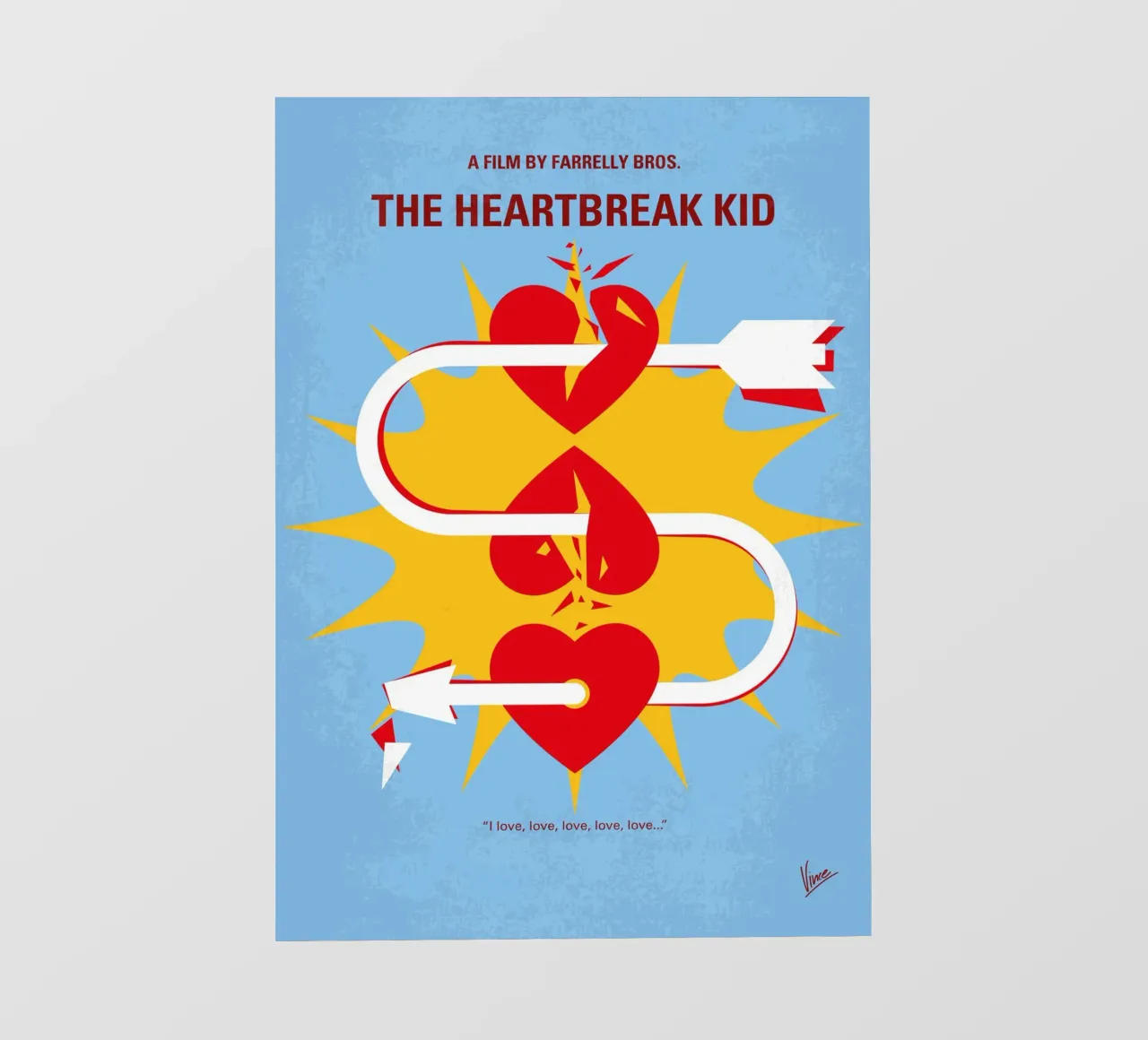 No1220 My The Heartbreak Kid minimal movie poster telo in pvc da Chungkong
