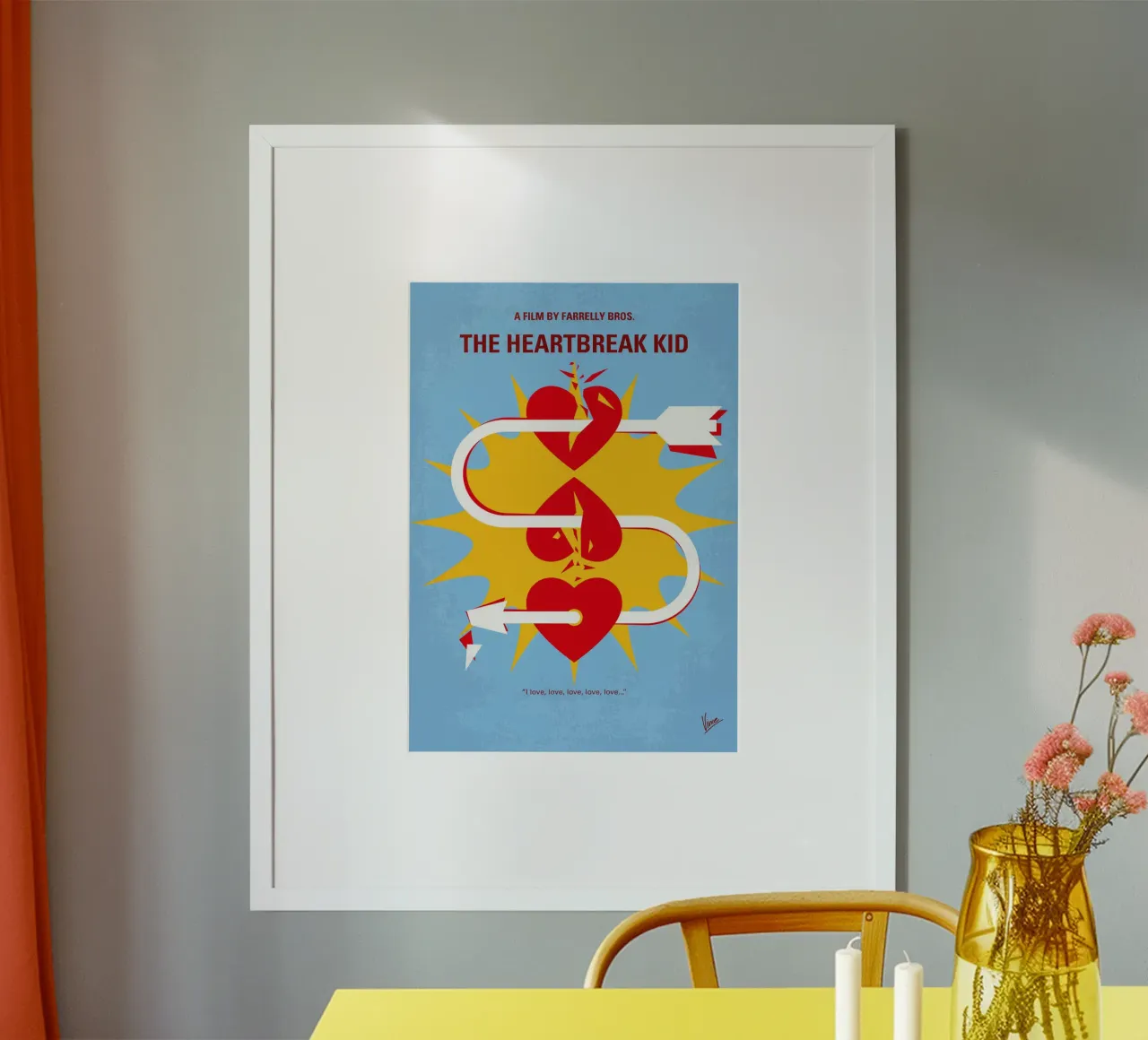 No1220 My The Heartbreak Kid minimal movie poster carta hahnemühle da Chungkong
