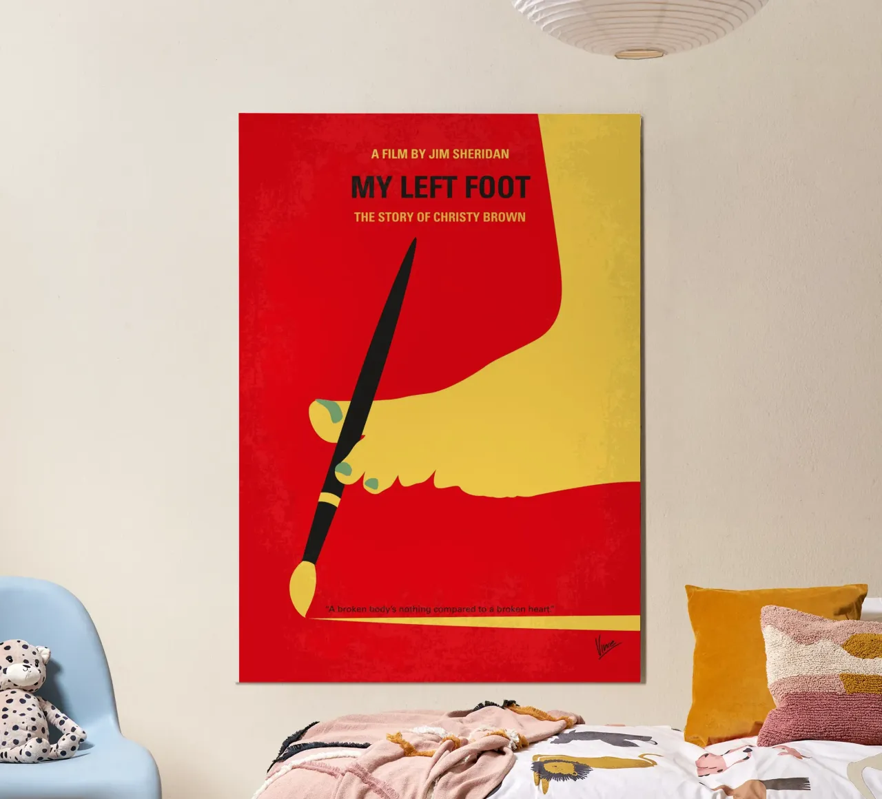 No1223 My My Left Foot minimal movie poster poster da Chungkong