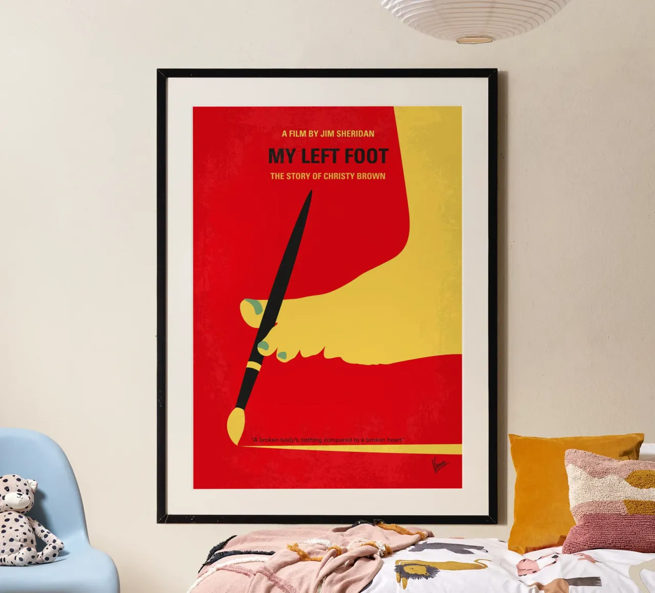 No1223 My My Left Foot minimal movie poster poster da Chungkong