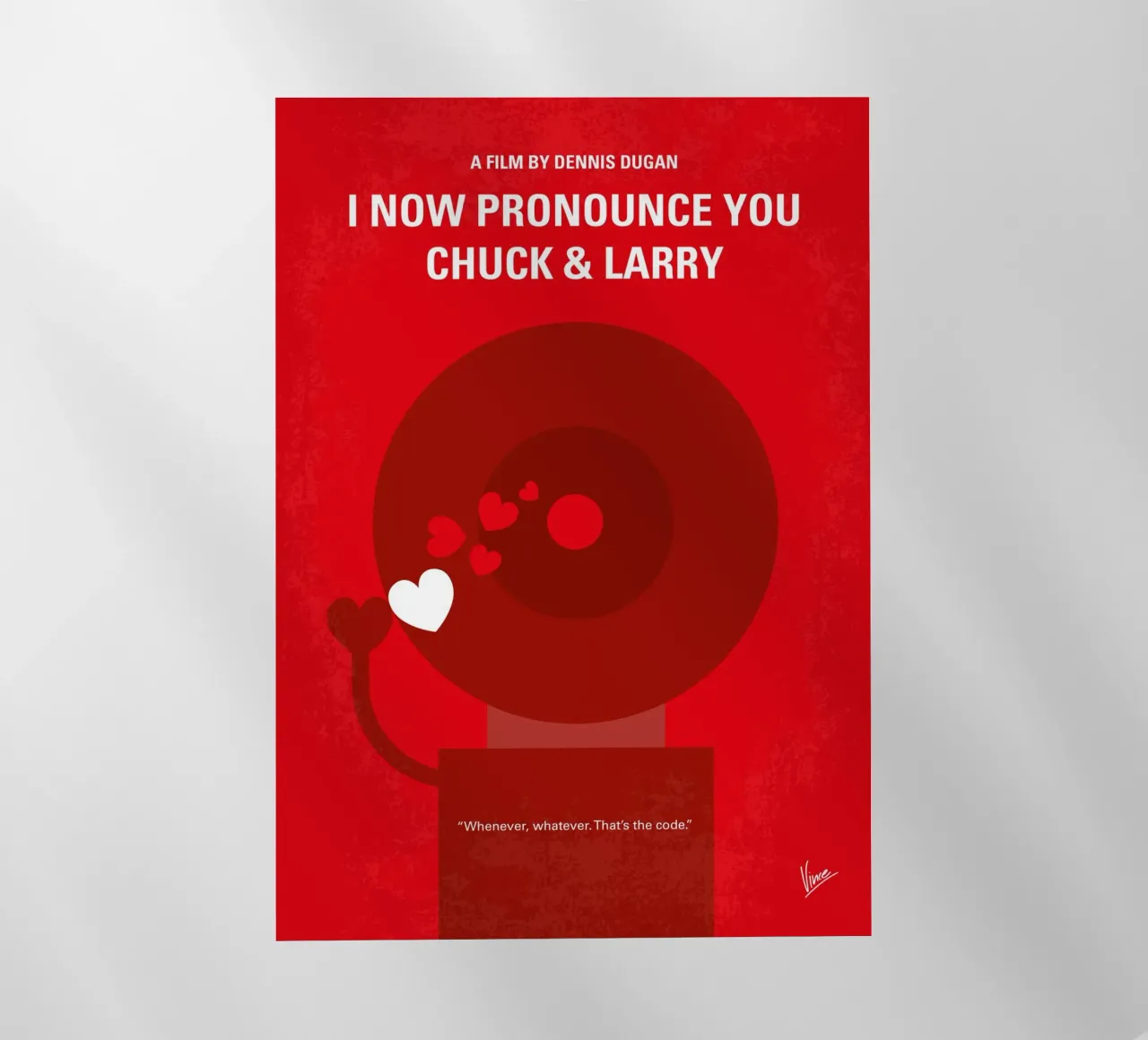 No1230 My I Now Pronounce You Chuck Larry minimal movie post pellicola backlit da Chungkong