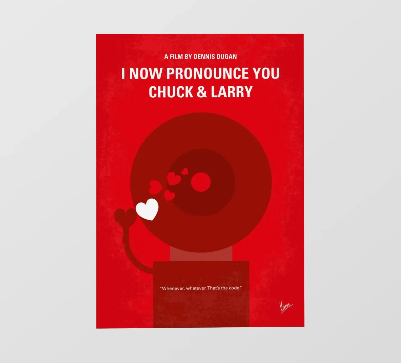 No1230 My I Now Pronounce You Chuck Larry minimal movie post telo in pvc da Chungkong
