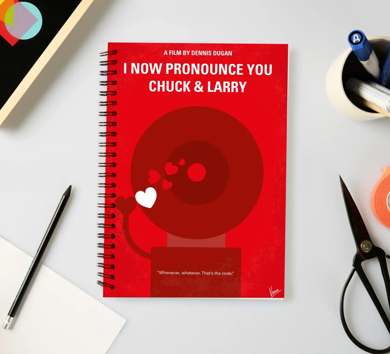 No1230 My I Now Pronounce You Chuck Larry minimal movie post diario ad anelli da Chungkong