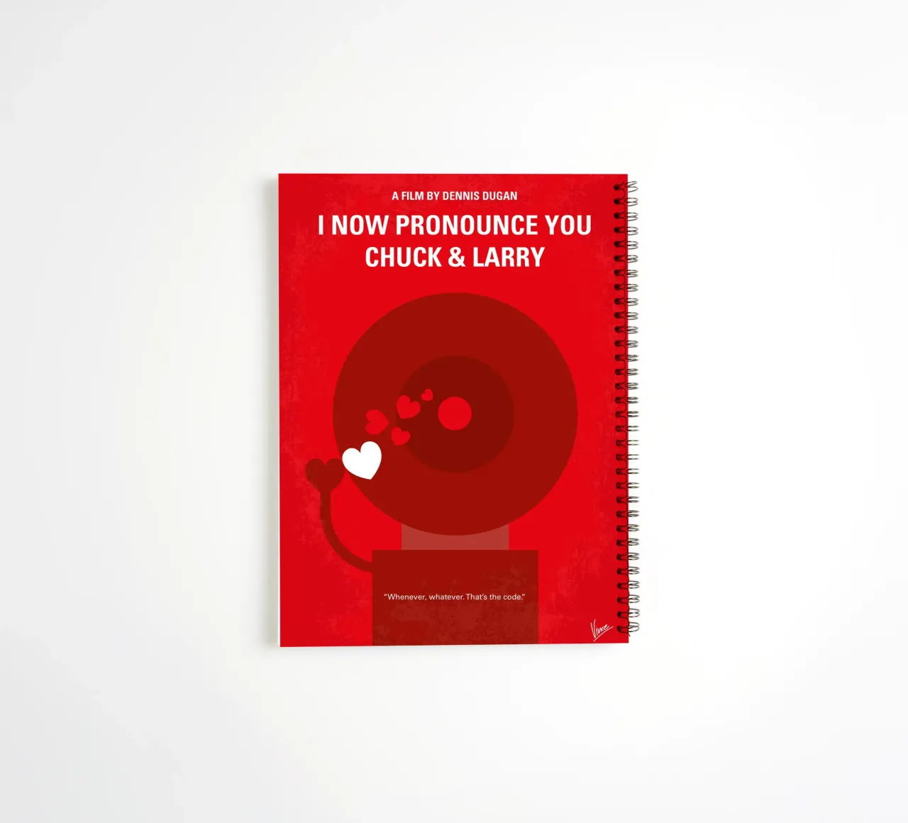 No1230 My I Now Pronounce You Chuck Larry minimal movie post diario ad anelli da Chungkong
