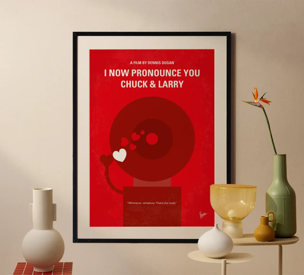 No1230 My I Now Pronounce You Chuck Larry minimal movie post carta hahnemühle da Chungkong