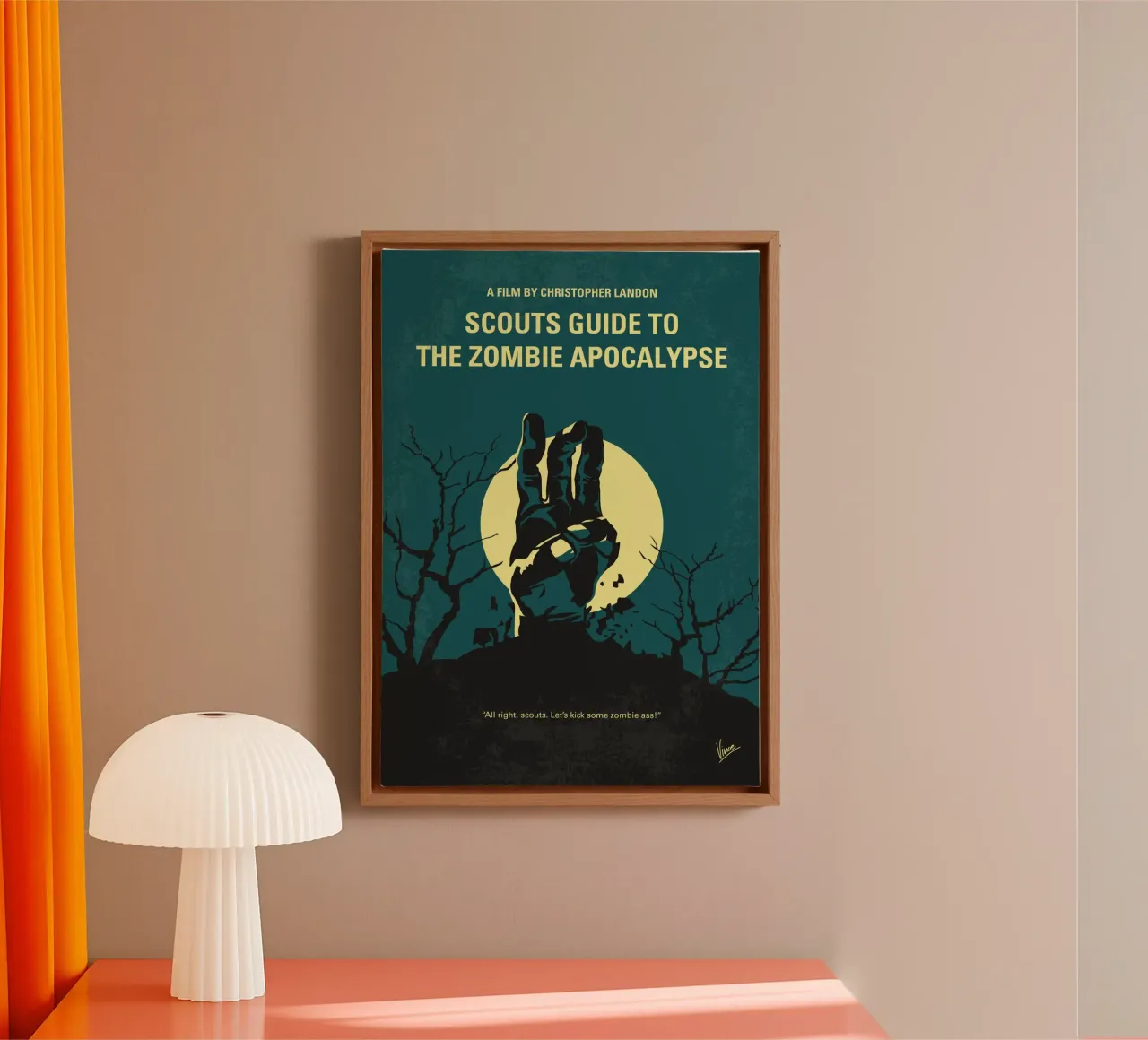 No1231 My scouts guide to the zombie apocalypse minimal movi tela con Cornice a cassetta da Chungkong