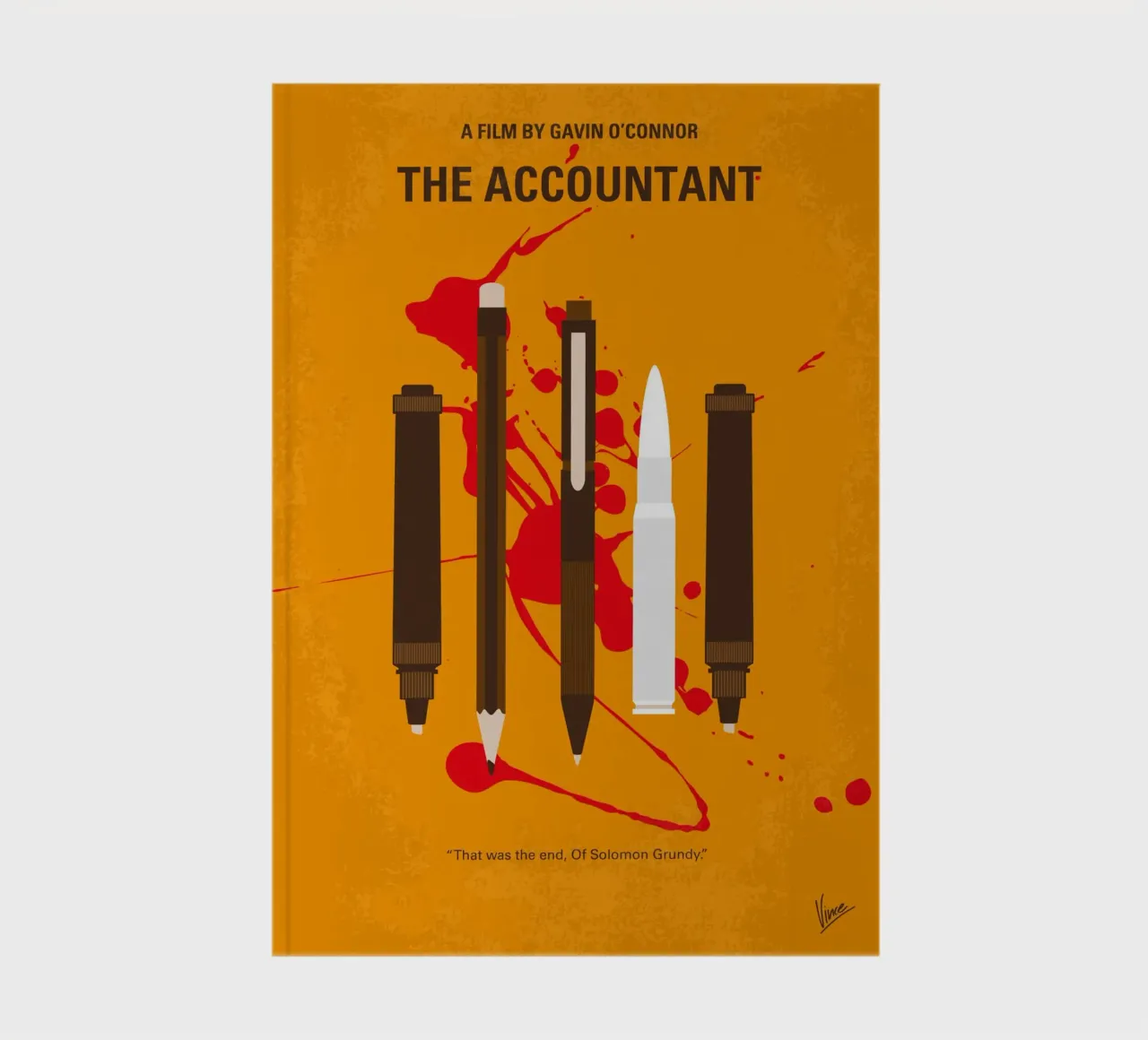 No1232 My The Accountant minimal movie poster diario da Chungkong