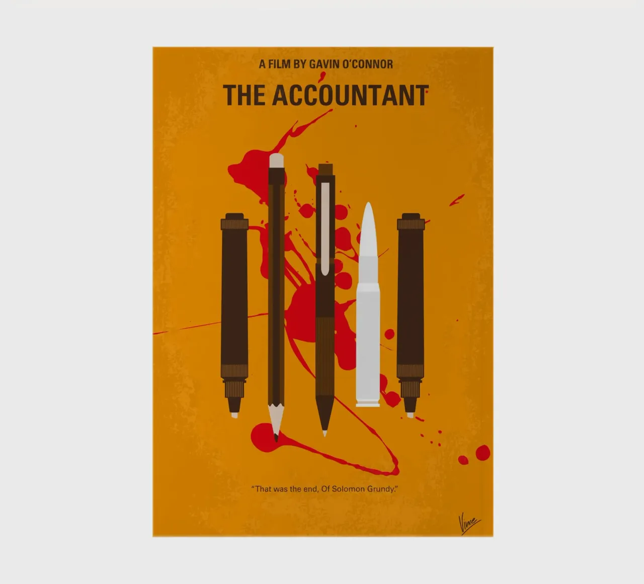 No1232 My The Accountant minimal movie poster diario da Chungkong