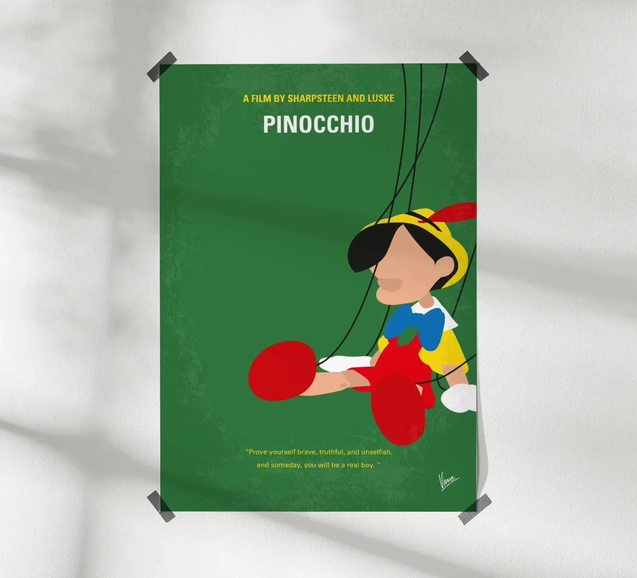 No1234 My Pinocchio minimal movie poster poster de Chungkong