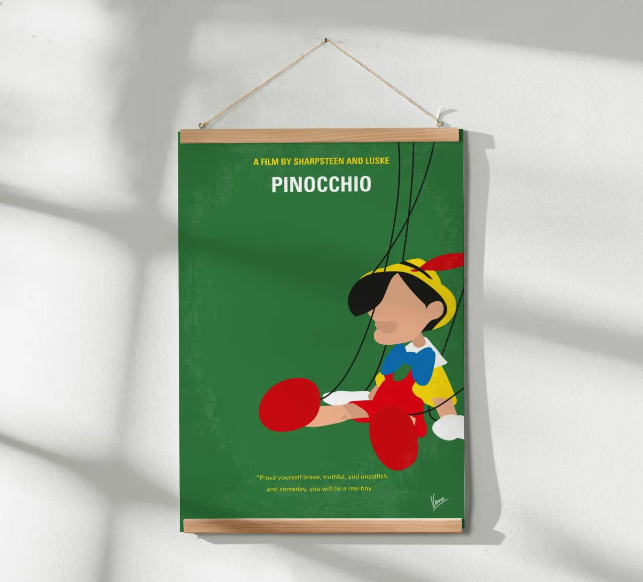 No1234 My Pinocchio minimal movie poster poster de Chungkong