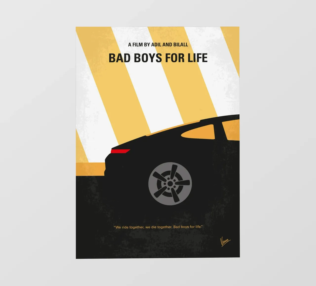 No1235 My Bad Boys for life minimal movie poster pvc cover by Chungkong