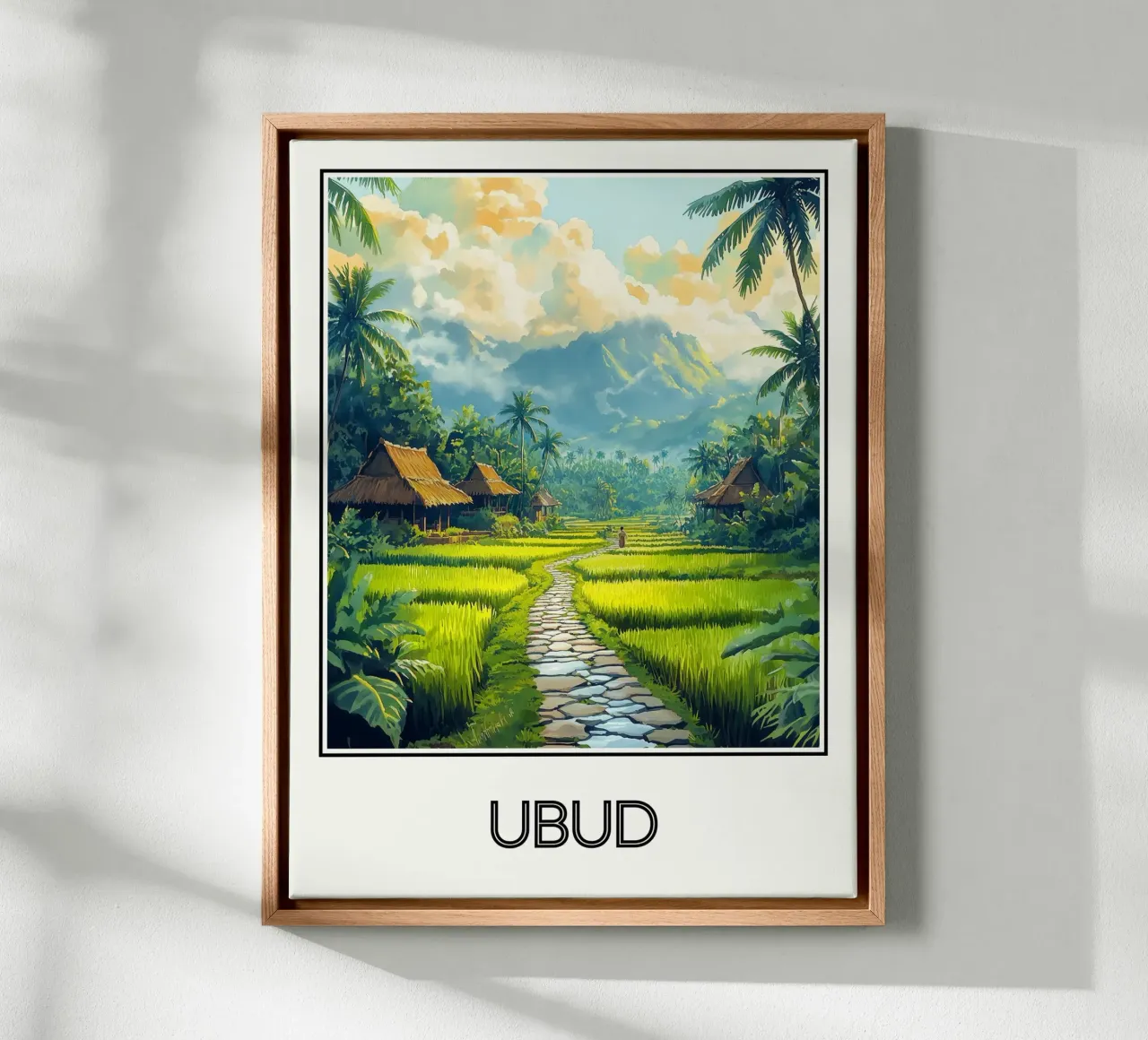 Ubud tela con Cornice a cassetta da Frame the World
