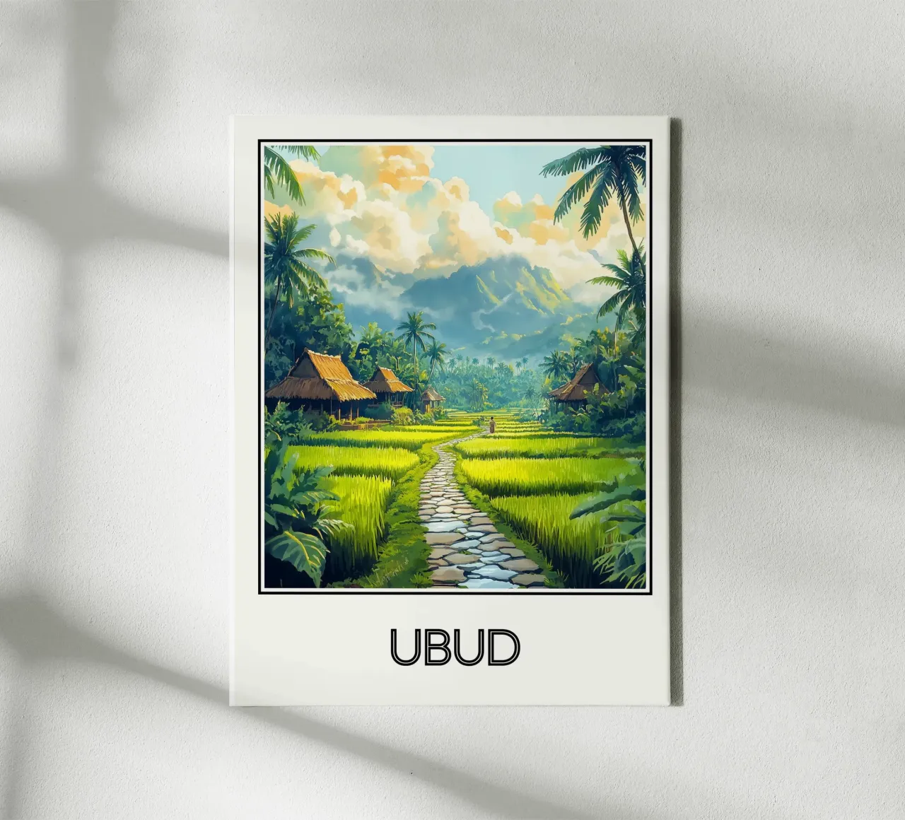Ubud tela con Cornice a cassetta da Frame the World