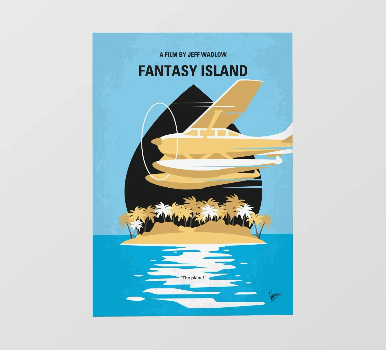 No1237 My Fantasy Island minimal movie poster pellicola backlit da Chungkong