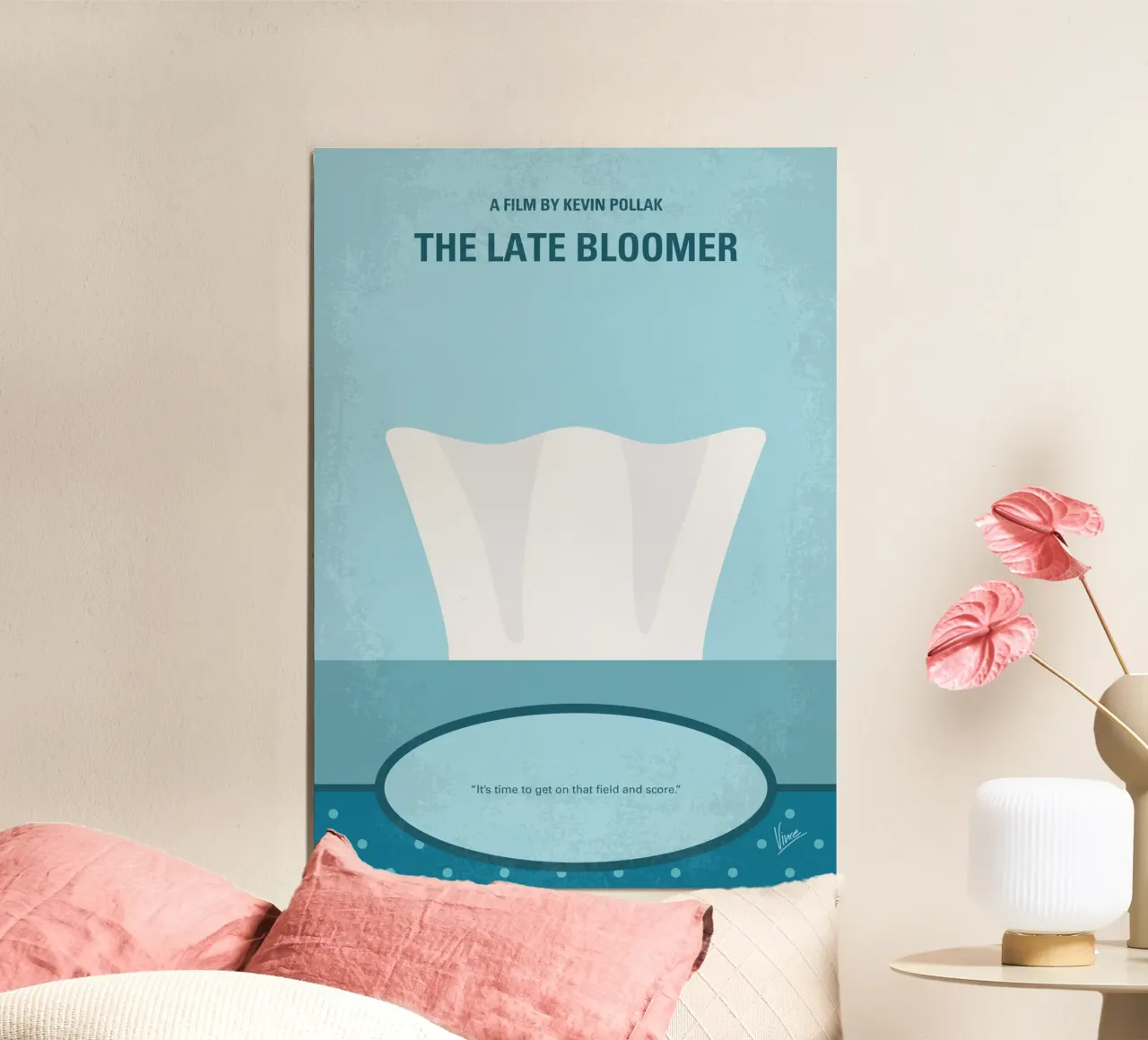 No1239 My The late bloomer minimal movie poster alluminio dibond da Chungkong