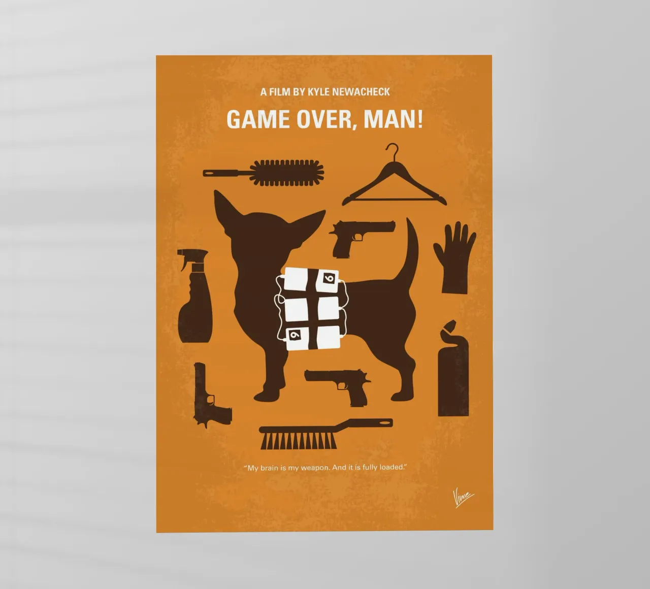 No1241 My Game Over Man minimal movie poster pellicola backlit da Chungkong