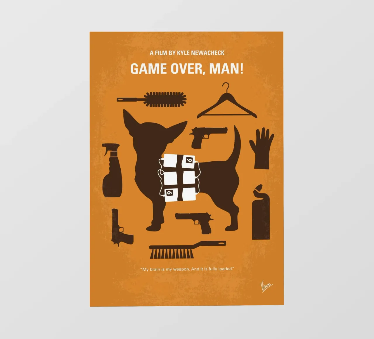 No1241 My Game Over Man minimal movie poster telo in pvc da Chungkong