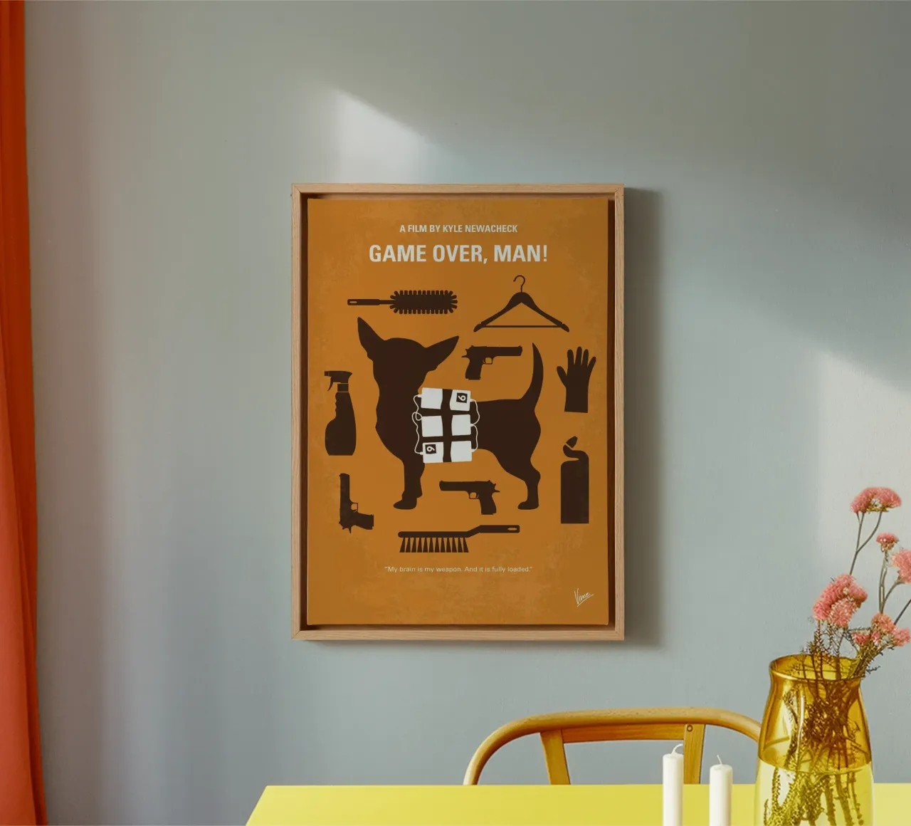 No1241 My Game Over Man minimal movie poster tela da Chungkong