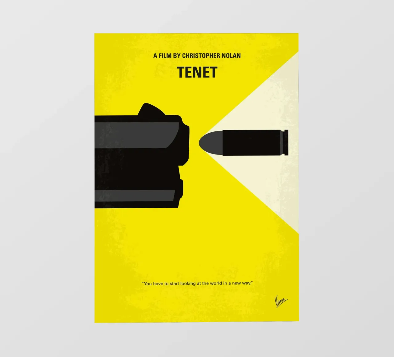No1244 My TENET minimal movie poster pellicola backlit da Chungkong