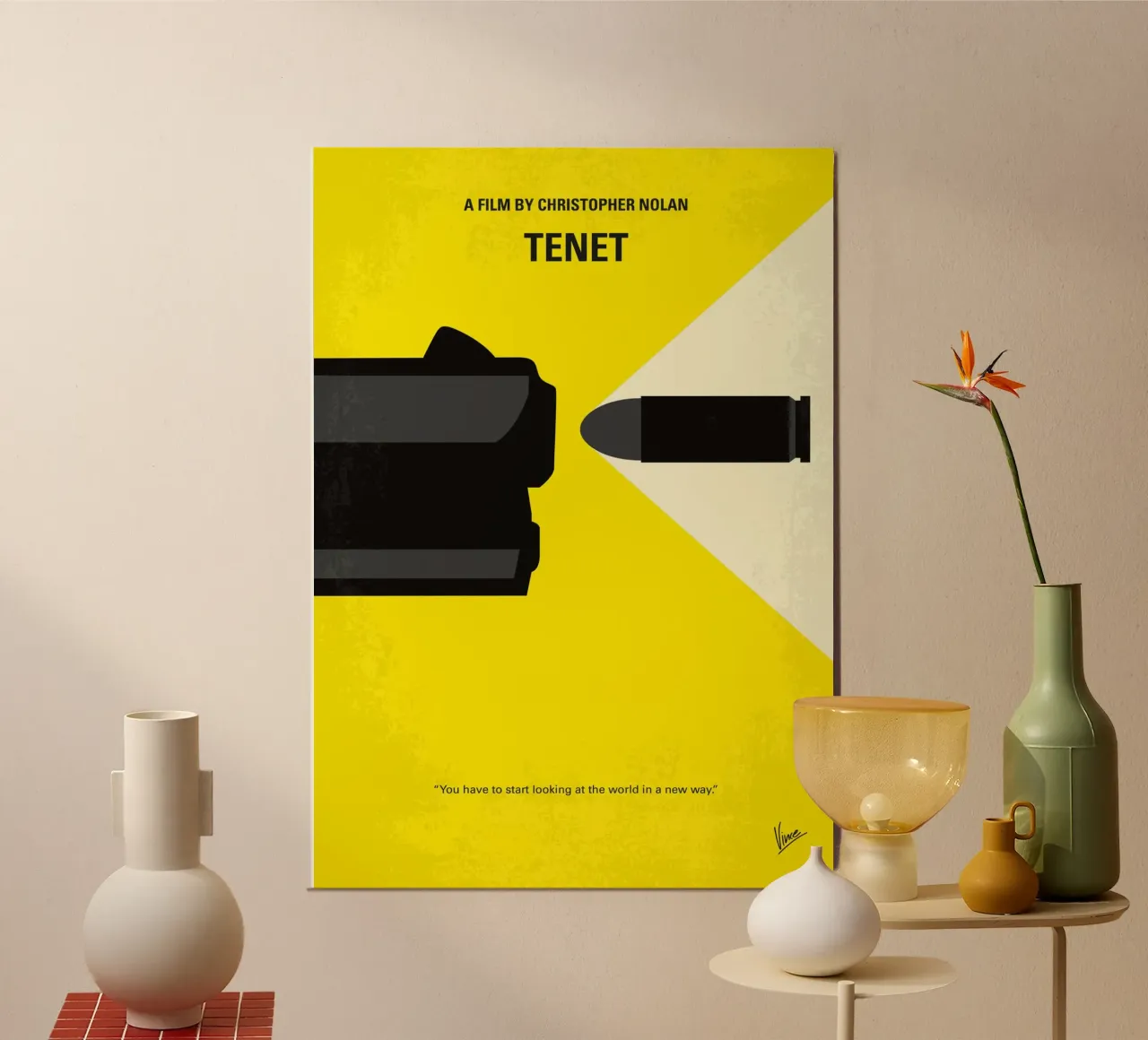 No1244 My TENET minimal movie poster poster con telaio in legno da Chungkong