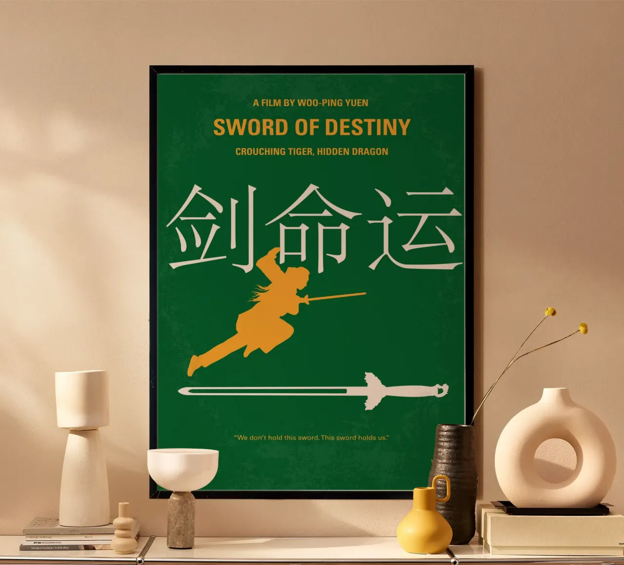 No1245 My Sword of Destiny minimal movie poster carta hahnemühle da Chungkong