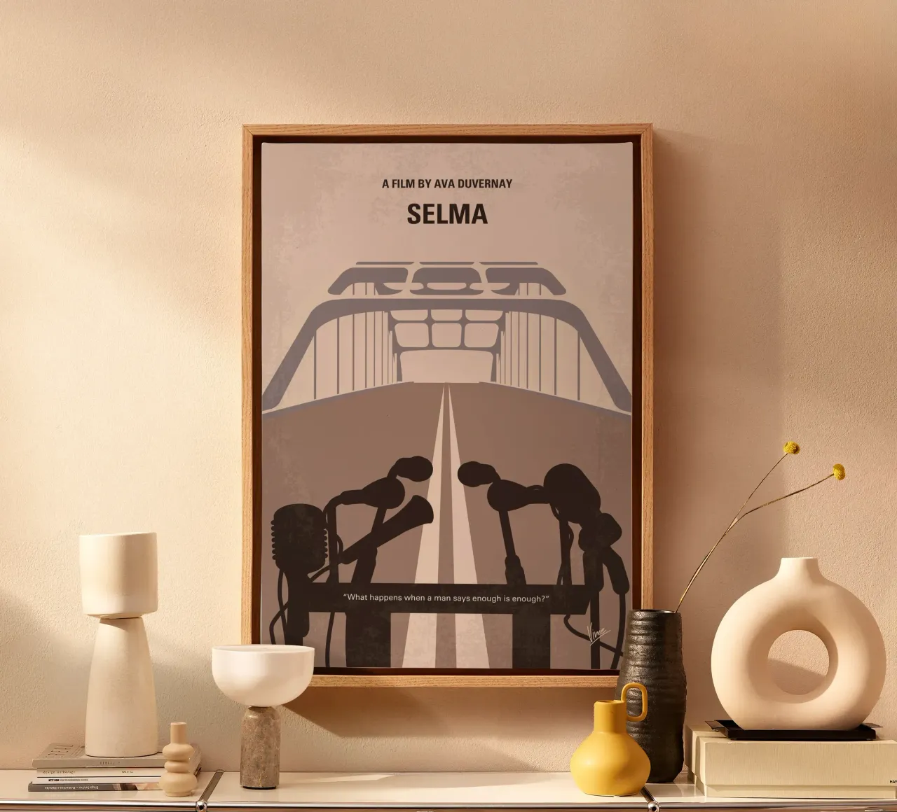 No1246 My Selma minimal movie poster tela con Cornice a cassetta da Chungkong