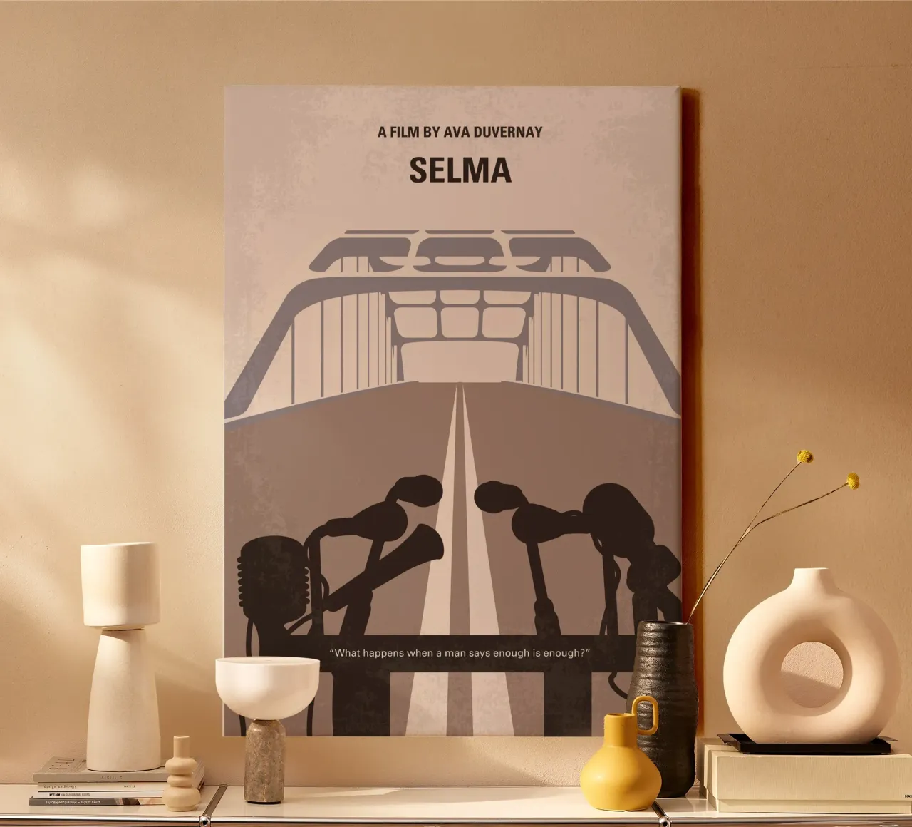 No1246 My Selma minimal movie poster tela con Cornice a cassetta da Chungkong