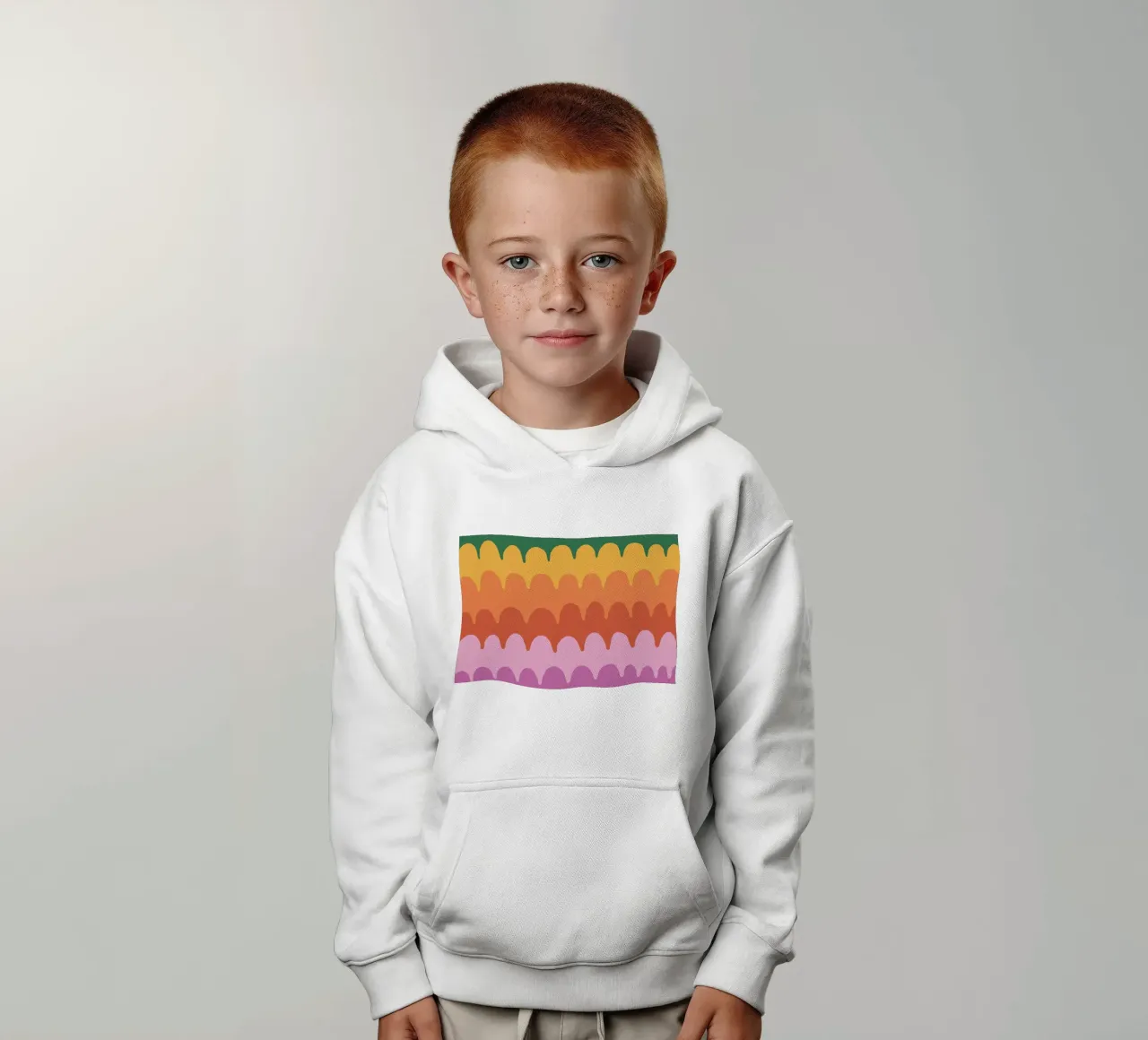 Bright waves kids hoodie by GigiRosado