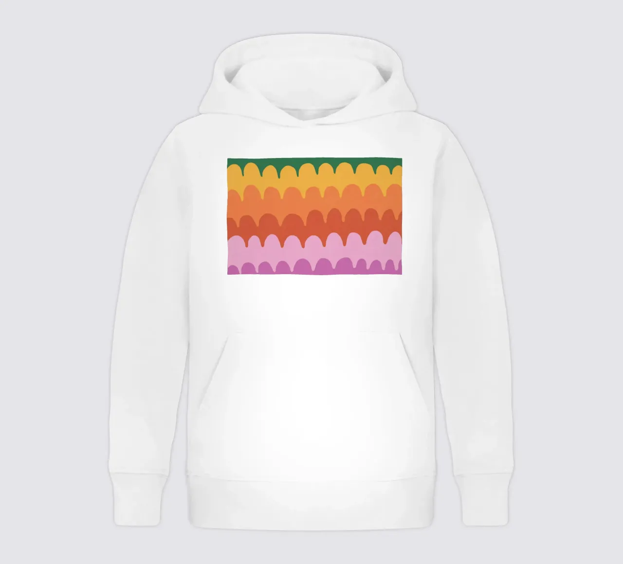 Bright waves kids hoodie by GigiRosado