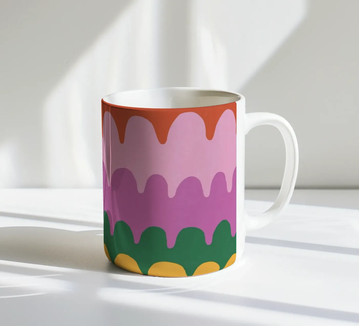 Bright waves ceramic mug by GigiRosado