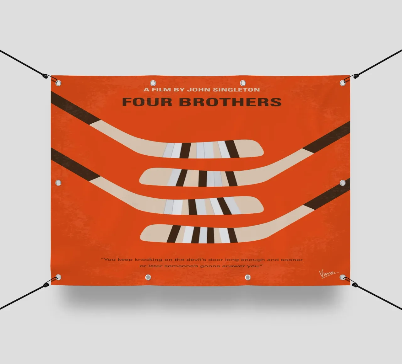 No1248 My Four Brothers minimal movie poster telo in pvc da Chungkong